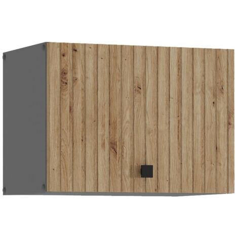 Küche AVA Artisan Hängeschrank 50 cm Lamellenoptik Küchenzeile Einbauküche