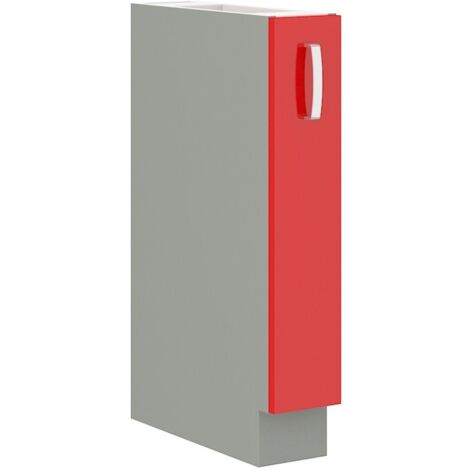 Küche Bianca Rose Hochglanz Rot Unterschrank 15 cm Schrankauszug Küchenschrank