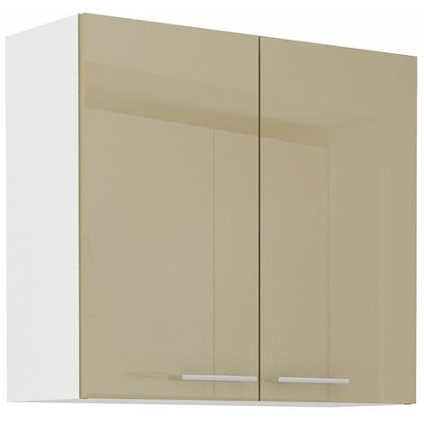 Küche Hängeschrank 80 Lara Cappuccino Hochglanz Küchenzeile Küchenblock