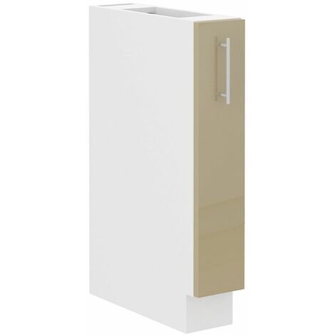 Küche Lara Cappuccino Hochglanz Unterschrank 15 cm Schrankauszug Küchenschrank