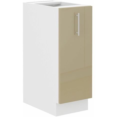 Küche Lara Cappuccino Hochglanz Unterschrank 30 cm Schrankauszug Küchenschrank