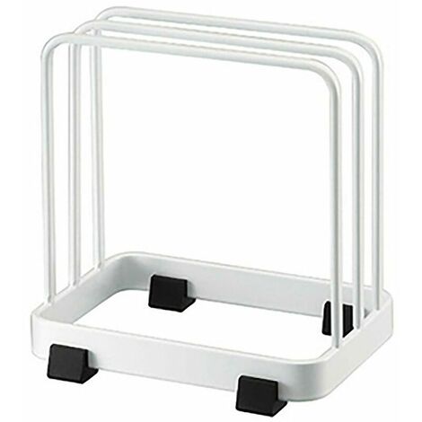 Küche Mehrzweck Vorratsglas Deckel Messerhalter Schneidebrett Schneidebrett Rack (Weiß)-