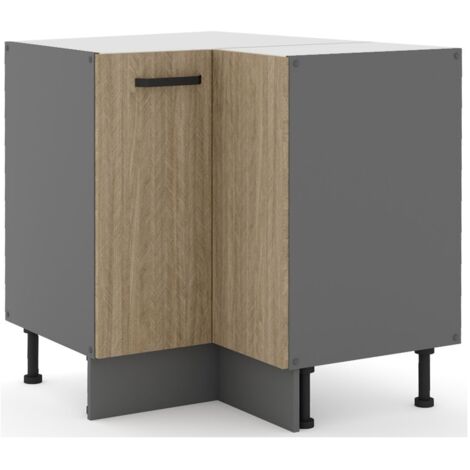 Küche SCANDI Eckunterschrank 90X90 Fischgrät Küchenzeile Küchenblock Einbauküche