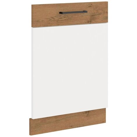 Küche Vigo Frontblende Geschirrspüler vollintegriert 60 cm Eiche Lancelot Weiß