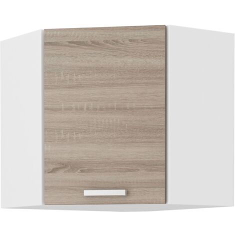 Küchen Eckhängeschrank 58x58 cm für das Modell „Dave 240 Eiche Sonoma Trüffel“