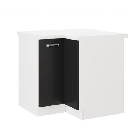 Küchen Eckunterschrank 89x89 cm für das Modell „Omega 240 Schwarz + Weiss“
