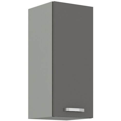 Küchen Hängeschrank 30 Hochglanz Grau Küchenzeile Küchenblock Küche Grey Bianca