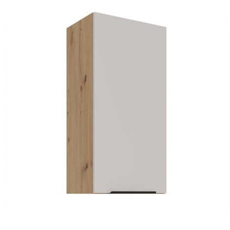 Küchen Hängeschrank 45 cm Küche SOLANO Kaschmir beige matt + Eiche Artisan matt Küchenzeile Küchenblock Küche Einbauküche