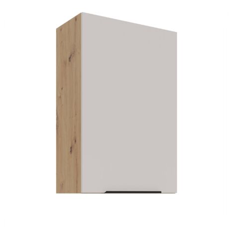 Küchen Hängeschrank 60 cm Küche SOLANO Kaschmir beige matt + Eiche Artisan matt Küchenzeile Küchenblock Küche Einbauküche