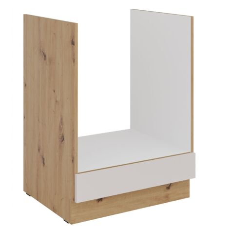 Küchen Herdunterschrank 60 cm Küche SOLANO Kaschmir beige matt + Eiche Artisan matt Küchenzeile Küchenblock Küche Einbauküche