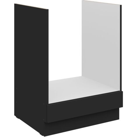 Küchen Herdunterschrank 60 cm SIENA Schwarz Küche Küchenzeile Küchenblock