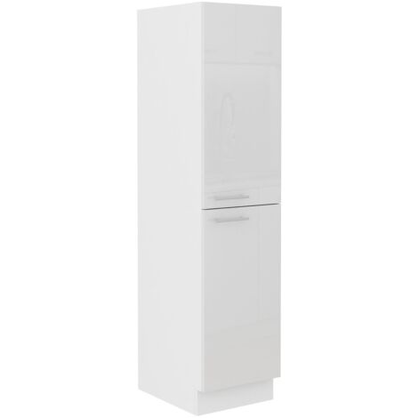Küchen Midi Hochschrank 30 Lara Weiß Hochglanz Küchenzeile Küchenblock Küche