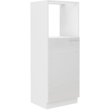 Küchen Midi Hochschrank 60 Lara Weiß Hochglanz Küchenzeile Küchenblock Küche