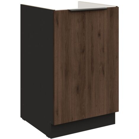 Küchen Spülenunterschrank 50 cm Küche MONZA Okapi Nußbaum Küchenzeile