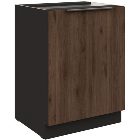 Küchen Unterschrank 60 cm Küche MONZA Okapi Nußbaum Küchenzeile Küchenblock