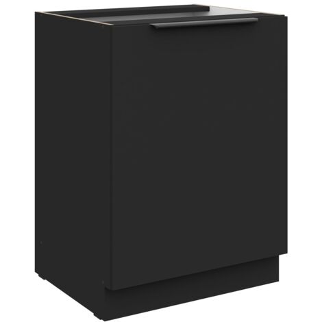 Küchen Unterschrank 60 cm SIENA Schwarz Küche Küchenzeile Küchenblock