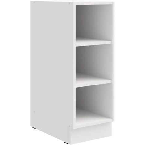 Küchen Unterschrank Regal 30 cm Weiß Küchenzeile Küchenblock Küche Einbauküche