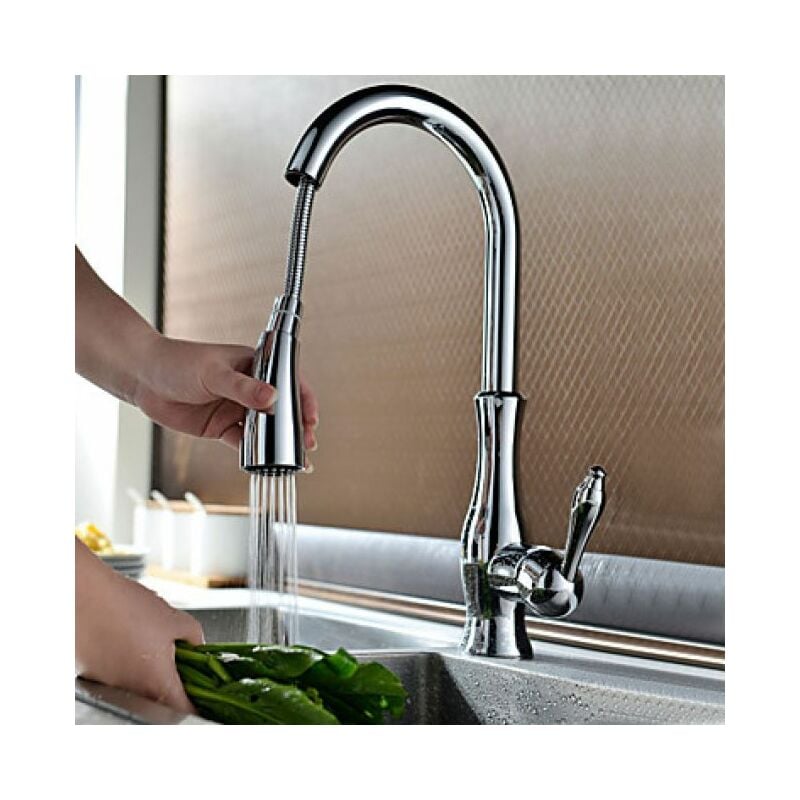 Küchenarmatur ausziehbar in traditionellem Design mit abnehmbarem