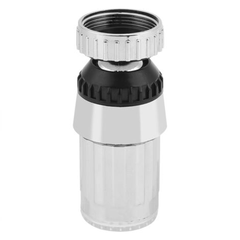 Küchenarmatur-Brausekopf mit 3-farbiger LED, 360°-Drehung, wasserbetrieben