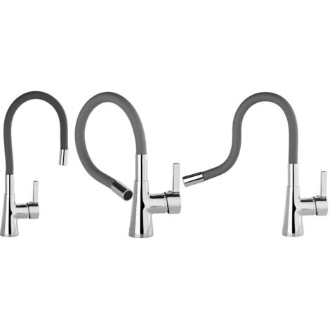 Küchenarmatur Flexible, dunkelkgrau, Wasserhahn, Spültischarmatur, Mischbatterie