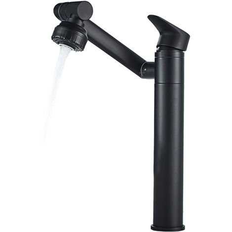 Küchenarmatur mit 1080° Schwenkbereich, 2 Strahlarten, Einhebelmischer, Ausziehbrause, Keramikventil, Warm-/Kaltwassermischer, hoher Auslauf, gebürstete Oberfläche