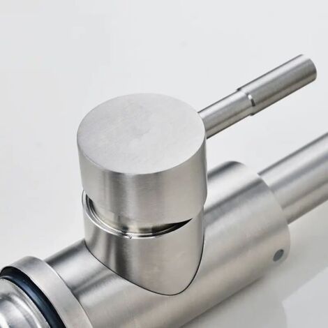 Küchenarmatur mit hohem Auslauf, gebürstetes Nickel