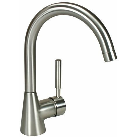 Küchenarmatur VIVANA edelstahlfinish Niederdruck, schwenkbarer Auslauf, 62832