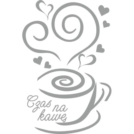 KÜCHENAUFKLEBER Kaffeetassenaufkleber Herz 100 x 50cm G251074