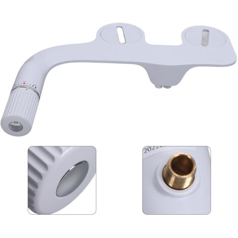 [Küchenausstattung] [Nicht spezifiziert] Ultradünnes ABS-Doppelstrahl-Bidet für G1/2-Toiletten, 75 cm Schlauch, einstellbarer Wasserdruck, für Damen und Herren