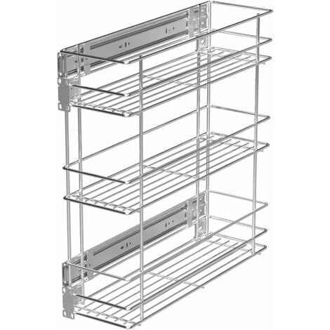 LIVINGPOINT24 Küchenauszug, Schrank ab 15cm, Schrankauszug Küche, 3 Etagen