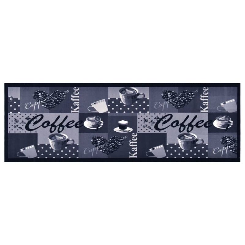 Küchenteppich Waschbar Kaffee Blau 60x300 Cm Vidaxl