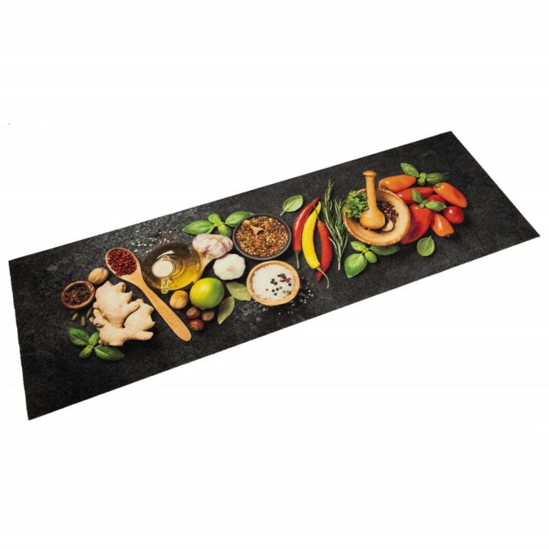 Küchenteppich Waschbar Gewürze 60x180 Cm Samt Vidaxl