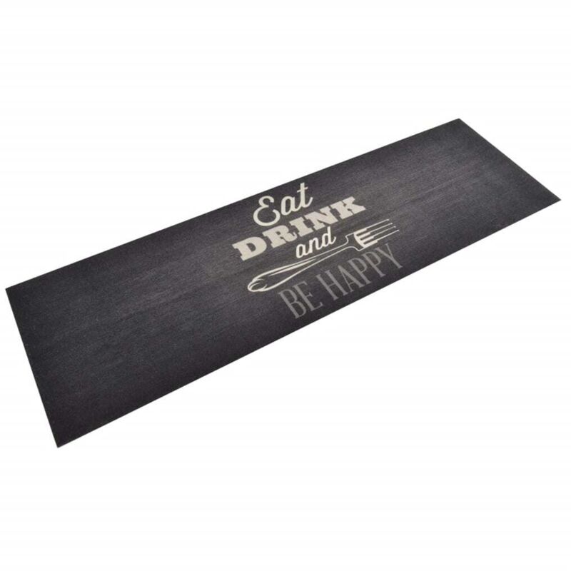 Küchenteppich Waschbar Küche Schwarz 60x180 Cm Samt Vidaxl
