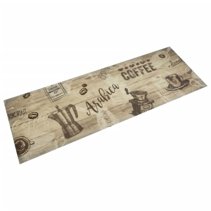 Vidaxl Küchenteppich Waschbar Kaffee Braun 60x180 Cm Samt