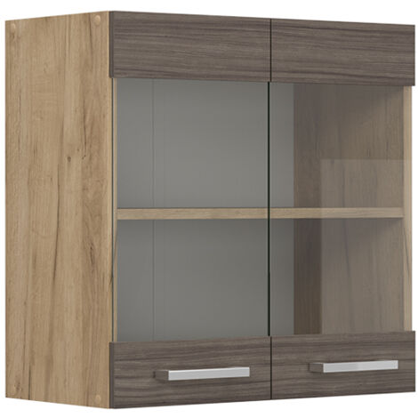 Küchenglashängeschrank R-Line, Edelgrau, 60 cm, Vicco