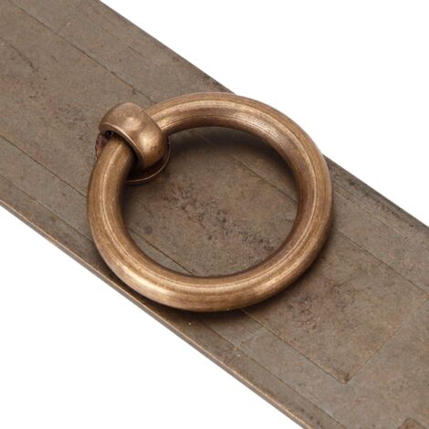 Küchengriff im Vintage-Stil aus chinesischem Material, schlichter Ring für Schränke, Antikkupfer, Maße 16 cm, 2er-Set, komplettes Zubehör.