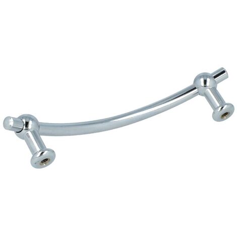 Küchengriff Schubladengriff Chrome glänzend 96mm Lochabstand Messinggriff
