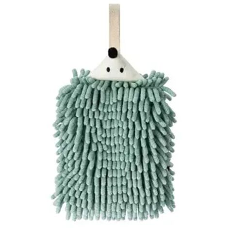 Küchenhandtuch, Badezimmerhandtuch mit Aufhängeschlaufe, weiches, saugfähiges Mikrofaserhandtuch, schnelltrocknend, grün