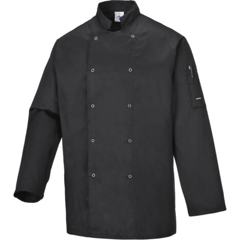 Küchenjacke Suffolk Farbe: Schwarz Größe M - Portwest
