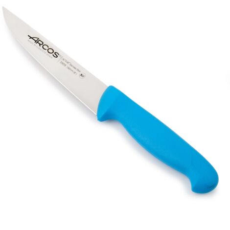 Küchenmesser Arcos 2900 - Prof  290523 aus Nitrum-Edelstahl und mango ergonomisches blaues Polypropylen und 13 cm Klinge, Vitrine