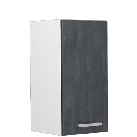 Küchenoberschrank R-Line, Schwarz Beton, 30 cm, Vicco