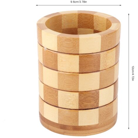 Küchenorganizer aus Bambus für Besteck und Messer mit multifunktionalem Essstäbchenhalter, 12 cm x 9,6 cm, aus dickem und robustem Bambus