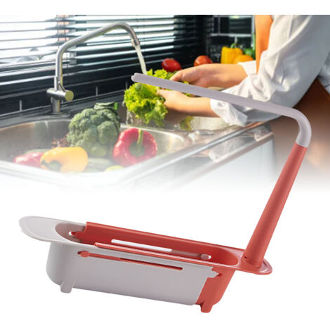 [Küchenorganizer] Ausziehbarer Spülbeckenablagekorb mit farbenfrohem Design – Leicht zu reinigendes PP-Material – Vielseitig einsetzbar, 170 g