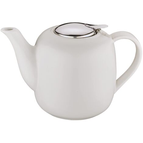 Küchenprofi LONDON - Teiera in ceramica con inserto per filtro, lavabile in lavastoviglie, capacità di conservazione del calore per un piacere di tè a lunga durata, teiera con colino, 8 tazze, 1,5 l