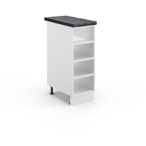 Küchenregal Fame-Line, Weiß, 30 cm , AP Anthrazit, Vicco