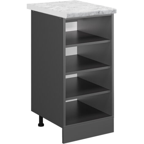 Küchenregal R-Line, Anthrazit, 40 cm AP Marmor, Vicco