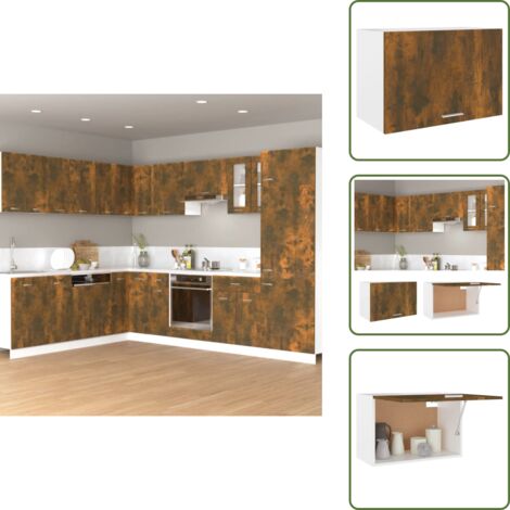Küchenregal - vidaXL Hängeschrank Lyon Räuchereiche 60x31x40 cm Holzwerkstoff - Stauraum