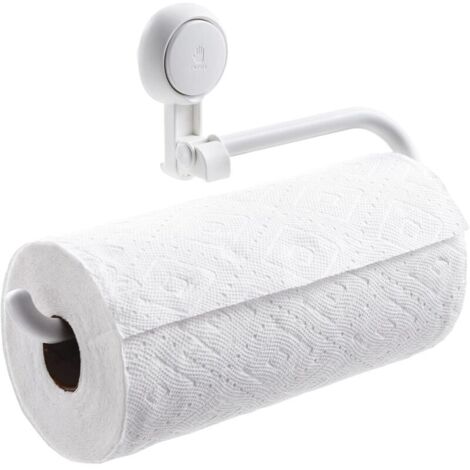 Küchenrollenhalter mit Saugnapf, selbstklebend, zur Wandmontage, kein Bohren erforderlich, abnehmbar.