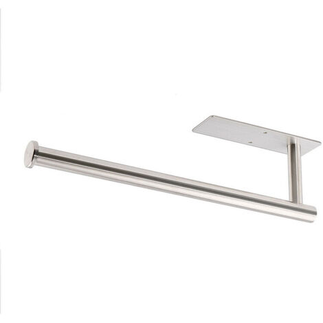 Küchenrollenhalter ohne Bohren – Küchenrollen Organizer – 16cm – Selbstklebend – Aluminium – Silber MUMU