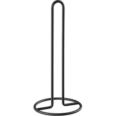 Küchenrollenhalter, Papierhandtuchhalter, Küchenpapierhandtuchhalter, Edelstahl-Rollenhalter, vertikaler schwarzer Küchenrollenhalter